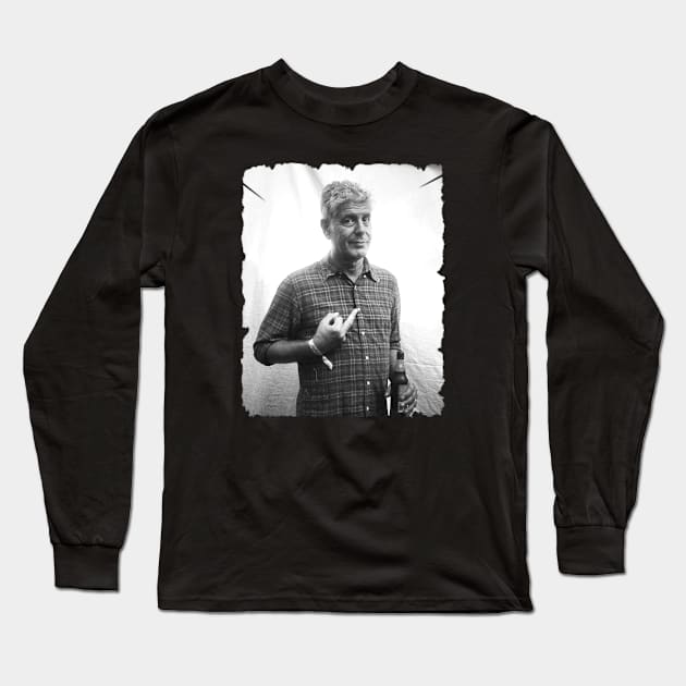 Vintage anthony bourdain Long Sleeve T-Shirt by Guitar Geeks Podcast